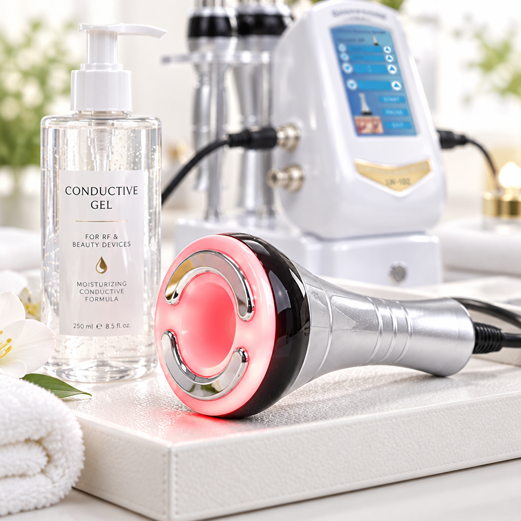Litevisage tabletop 4-in-1 cavitation and vacuum RF system overview.